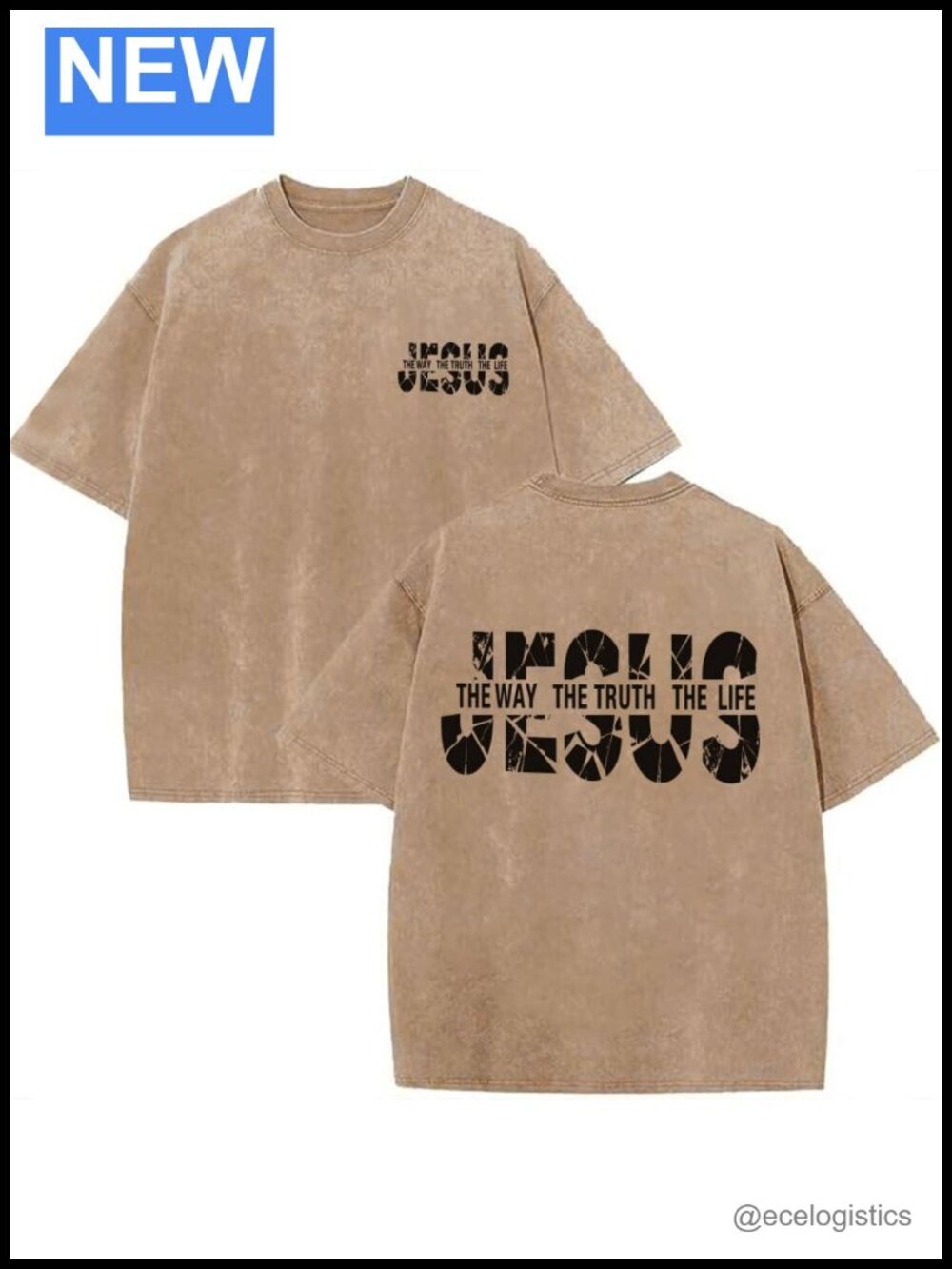 Oversized Acid Wash Religious Graphic Tee Christian Shirt Unisex